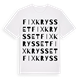 White t-shirt med Fixkrysset ordlek t-shirt