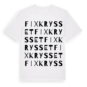 Fixkrysset ordlek t-shirt – ekologisk bomull t-shirt från Pinshirt