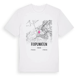 Fixpunkten karta t-shirt – ekologisk bomull t-shirt från Pinshirt