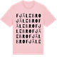 Pink Cotton t-shirt med Fjälebro ordlek t-shirt