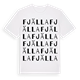 White t-shirt med Fjälla ordlek t-shirt