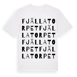 Fjällatorpet ordlek t-shirt – ekologisk bomull t-shirt från Pinshirt