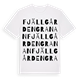 White t-shirt med Fjällgården Granan ordlek t-shirt