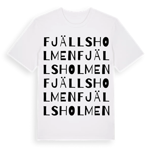 Fjällsholmen ordlek t-shirt – ekologisk bomull t-shirt från Pinshirt