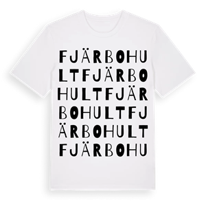 Fjärbohult ordlek t-shirt – ekologisk bomull t-shirt från Pinshirt