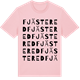 Pink Cotton t-shirt med Fjästered ordlek t-shirt