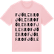 Pink Cotton t-shirt med Fjölebro ordlek t-shirt