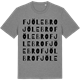 Mid Heather Gray t-shirt med Fjölebro ordlek t-shirt