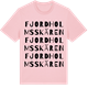 Pink Cotton t-shirt med Fjordholmsskären ordlek t-shirt
