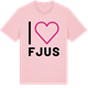 Pink Cotton t-shirt med Jag älskar Fjus t-shirt stort tryck