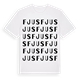White t-shirt med Fjus ordlek t-shirt
