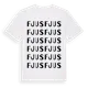 White t-shirt med Fjus ordlek t-shirt