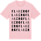 Pink Cotton t-shirt med Flaberg ordlek t-shirt