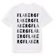 White t-shirt med Flaberg ordlek t-shirt
