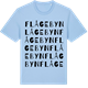 Blue Soul t-shirt med Flågebyn ordlek t-shirt