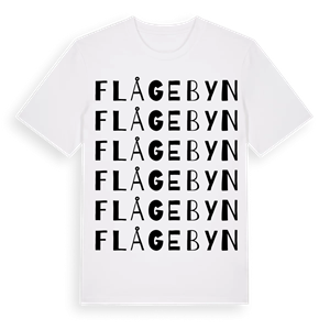 Flågebyn ordlek t-shirt – ekologisk bomull t-shirt från Pinshirt