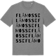 Mid Heather Gray t-shirt med Flåmosse ordlek t-shirt