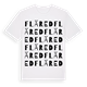 White t-shirt med Fläred ordlek t-shirt
