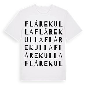 Flårekulla ordlek t-shirt – ekologisk bomull t-shirt från Pinshirt