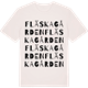 Vintage White t-shirt med Fläskagården ordlek t-shirt