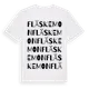 White t-shirt med Fläskemon ordlek t-shirt