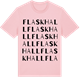 Pink Cotton t-shirt med Flaskhall ordlek t-shirt