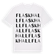 White t-shirt med Flaskhall ordlek t-shirt