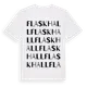 White t-shirt med Flaskhall ordlek t-shirt