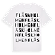 White t-shirt med Fläskholmen ordlek t-shirt