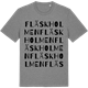 Mid Heather Gray t-shirt med Fläskholmen ordlek t-shirt
