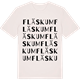 Vintage White t-shirt med Fläskum ordlek t-shirt