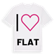 White t-shirt med Jag älskar Flat t-shirt stort tryck