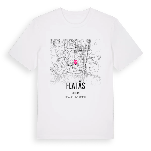 Flatås karta t-shirt – ekologisk bomull t-shirt från Pinshirt