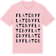 Pink Cotton t-shirt med Flateby ordlek t-shirt