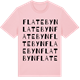 Pink Cotton t-shirt med Flatebyn ordlek t-shirt