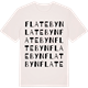 Vintage White t-shirt med Flatebyn ordlek t-shirt