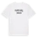 White t-shirt med Flatefjäll i Sverige t-shirt