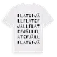 White t-shirt med Flatefjäll ordlek t-shirt