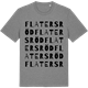 Mid Heather Gray t-shirt med Flatersröd ordlek t-shirt