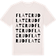 Vintage White t-shirt med Flaterud ordlek t-shirt