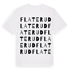 Flaterud ordlek t-shirt – ekologisk bomull t-shirt från PinShirt