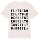 Vintage White t-shirt med Flatgärde ordlek t-shirt
