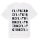 White t-shirt med Flatgärde ordlek t-shirt
