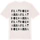 Vintage White t-shirt med Flatholmarna ordlek t-shirt