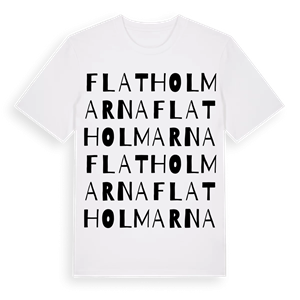 Flatholmarna ordlek t-shirt – ekologisk bomull t-shirt från Pinshirt