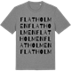 Mid Heather Gray t-shirt med Flatholmen ordlek t-shirt