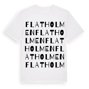 Flatholmen ordlek t-shirt – ekologisk bomull t-shirt från Pinshirt