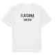 White t-shirt med Flatorna i Sverige t-shirt