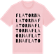 Pink Cotton t-shirt med Flatorna ordlek t-shirt