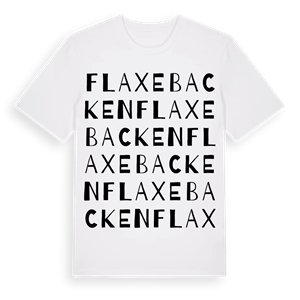 Flaxebacken ordlek t-shirt – ekologisk bomull t-shirt från Pinshirt